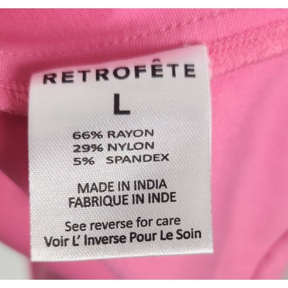 Retrofete Women's Sz. L Hyper Pink Regina Dress With Crystal Embellishments NWT - Picture 5 of 7